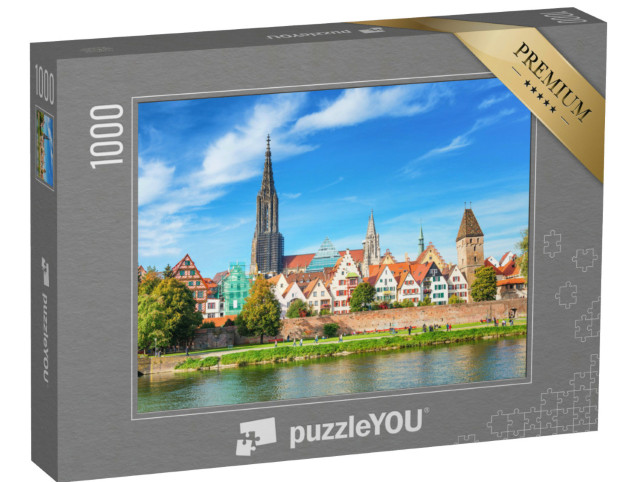 Puzzle 1000 Teile „Ulm Stadtpanorama, Deutschland“