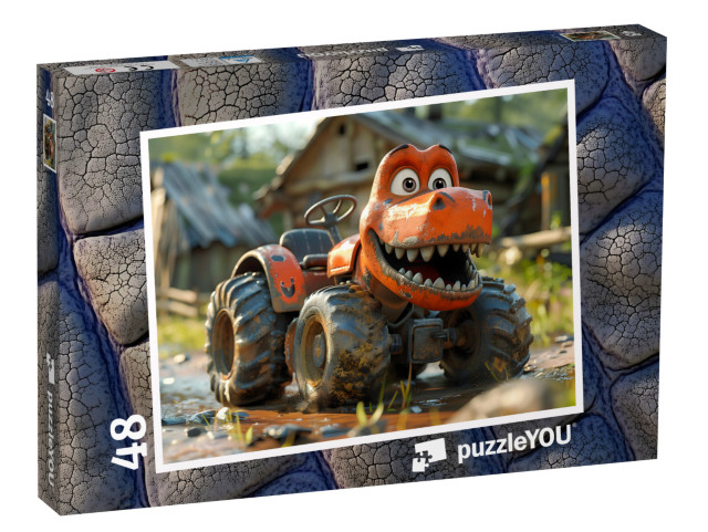 Puzzle 48 Teile „Dinotruck“