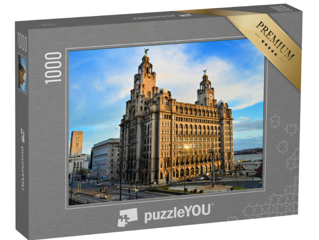 Puzzle 1000 Teile „Das Royal Liver Building am Pierhead in Liverpool“