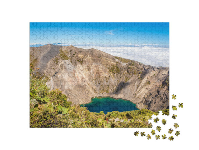 Puzzle 1000 Teile „Krater des Vulkans Irazu im Irazu Volcano National Park, Costa Rica“