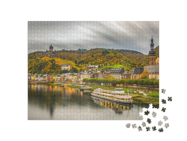 Puzzle 1000 Teile „Historische Stadt Cochem an der romantischen Mosel, Deutschland“