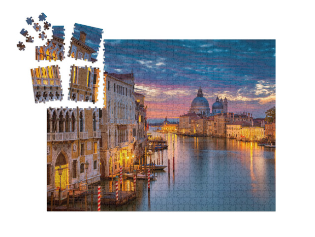 Puzzle „Ruhige Abendstimmung auf dem Canale Grande, Venedig, Italien“ | SMART SORTED® 1000 Teile