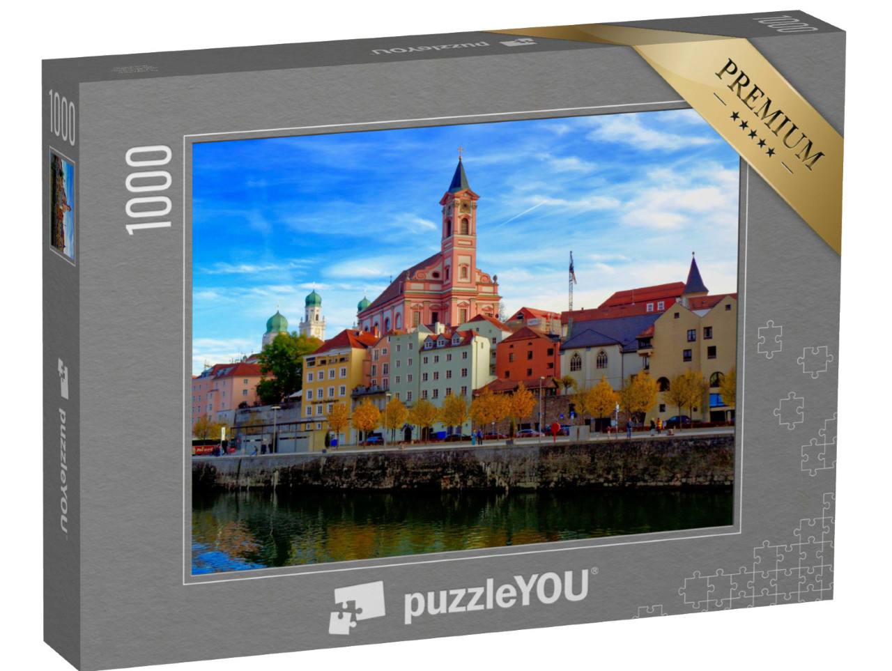 Puzzle 1000 Teile „Stadtsilhouette von Passau, Deutschland“