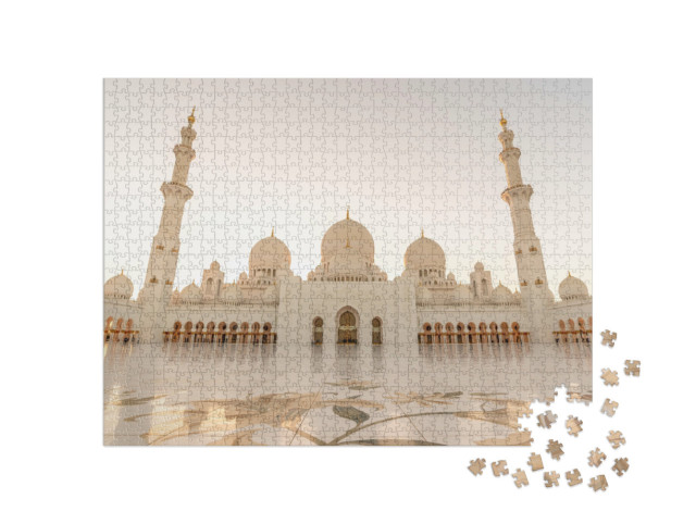 Puzzle 1000 Teile „Große Moschee Sheikh Zayed in Abu Dhabi, Vereinigte Arabische Emirate“