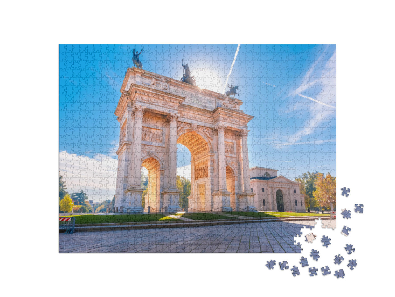 Puzzle 1000 Teile „Bogen des Friedens, Arco della Pace, Mailand, Italien“