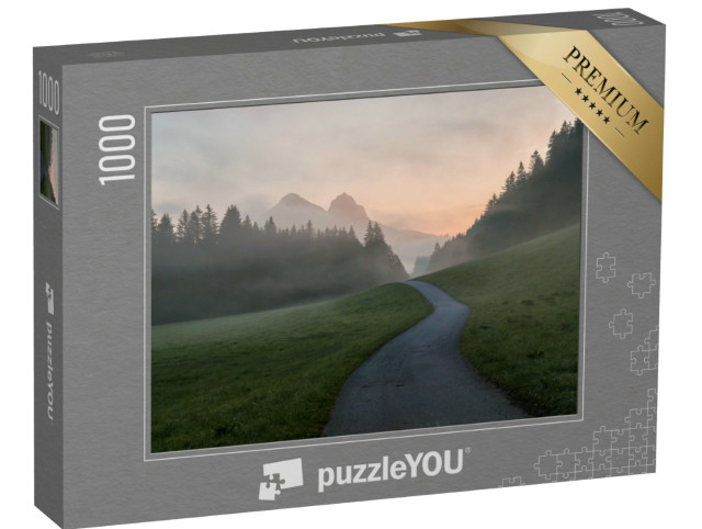 Puzzle 1000 Teile „Früher Morgen in den Alpen“