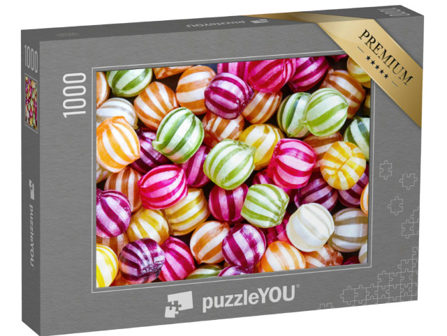 Puzzle 1000 Teile „Gestreifte Bonbons in verschiedenen Farben“