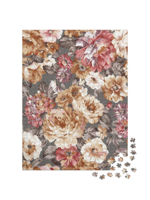 Puzzle 1000 Teile „Aquarell aus bunten Blumen “