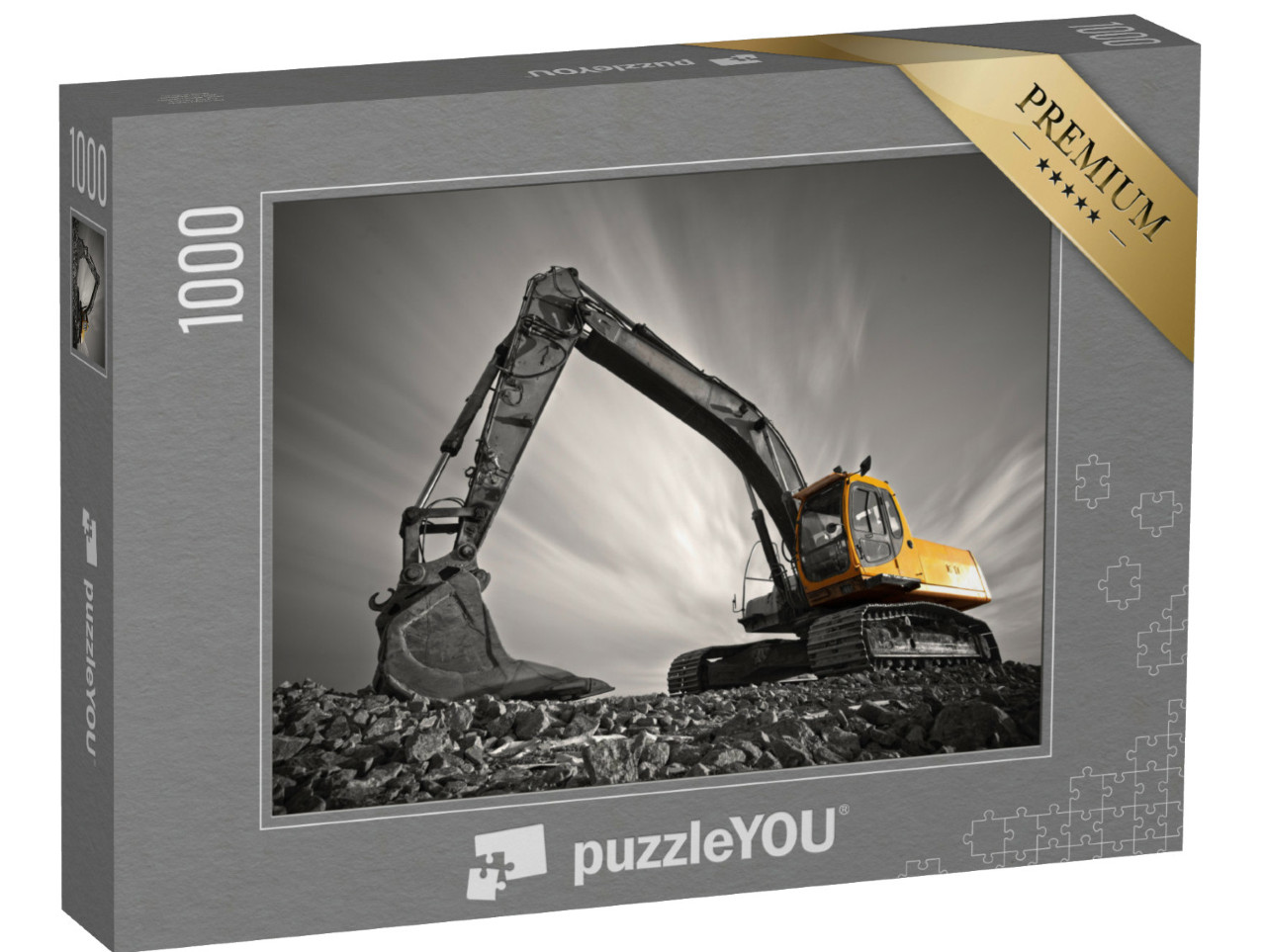 Puzzle 1000 Teile „Bagger auf steinigem Boden“