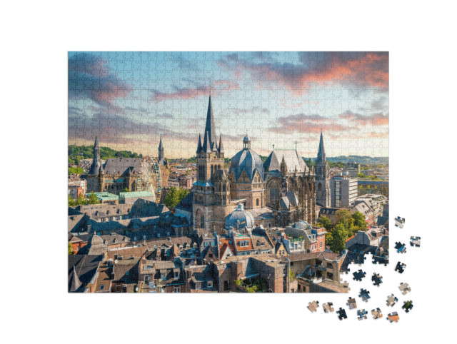 Puzzle 1000 Teile „Stadt Aachen, Deutschland“