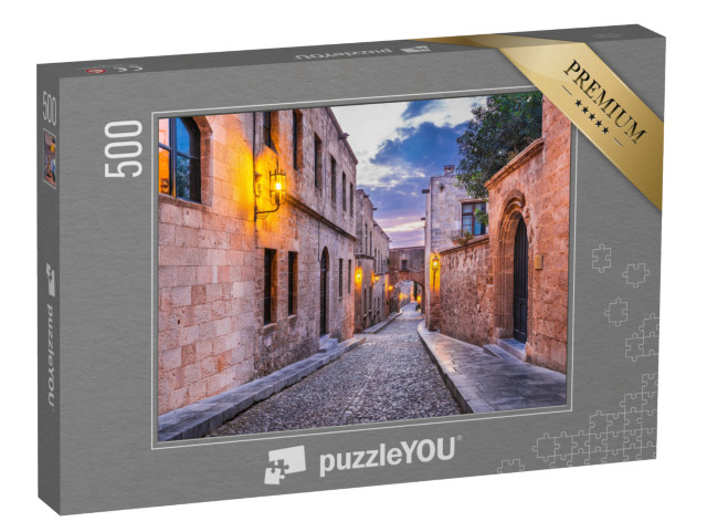 Puzzle 500 Teile „Allee der Ritter: Ippoton, Rhodos, Griechenland“