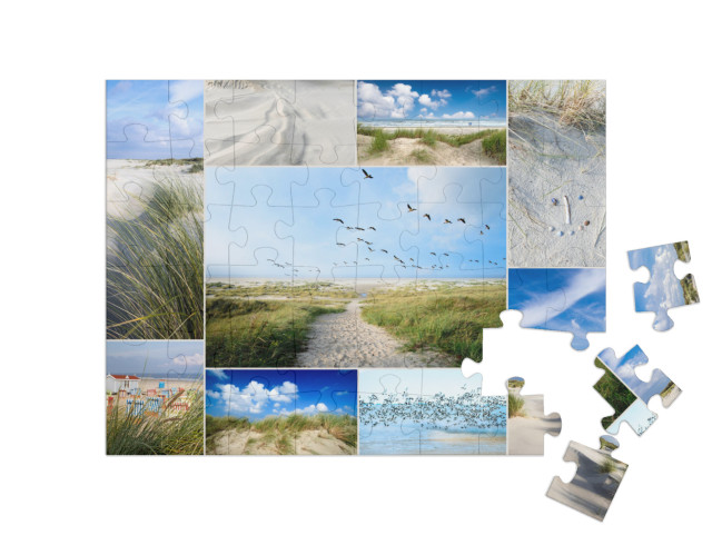 Puzzle 48 Teile „Collage von Impressionen aus Langeoog, Deutschland“