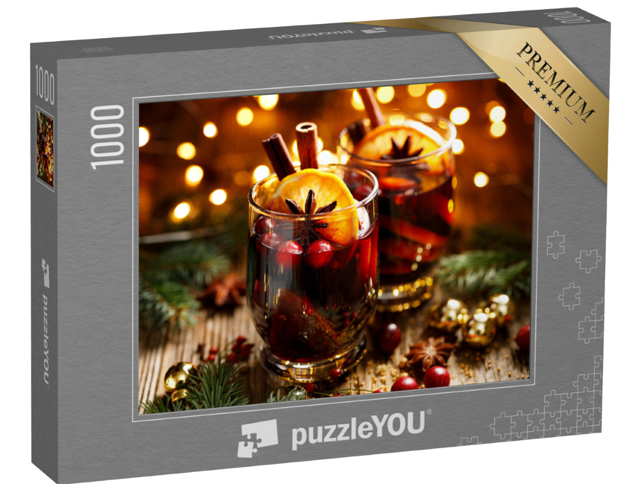 Puzzle 1000 Teile „Weihnachtsglühwein im Glas“