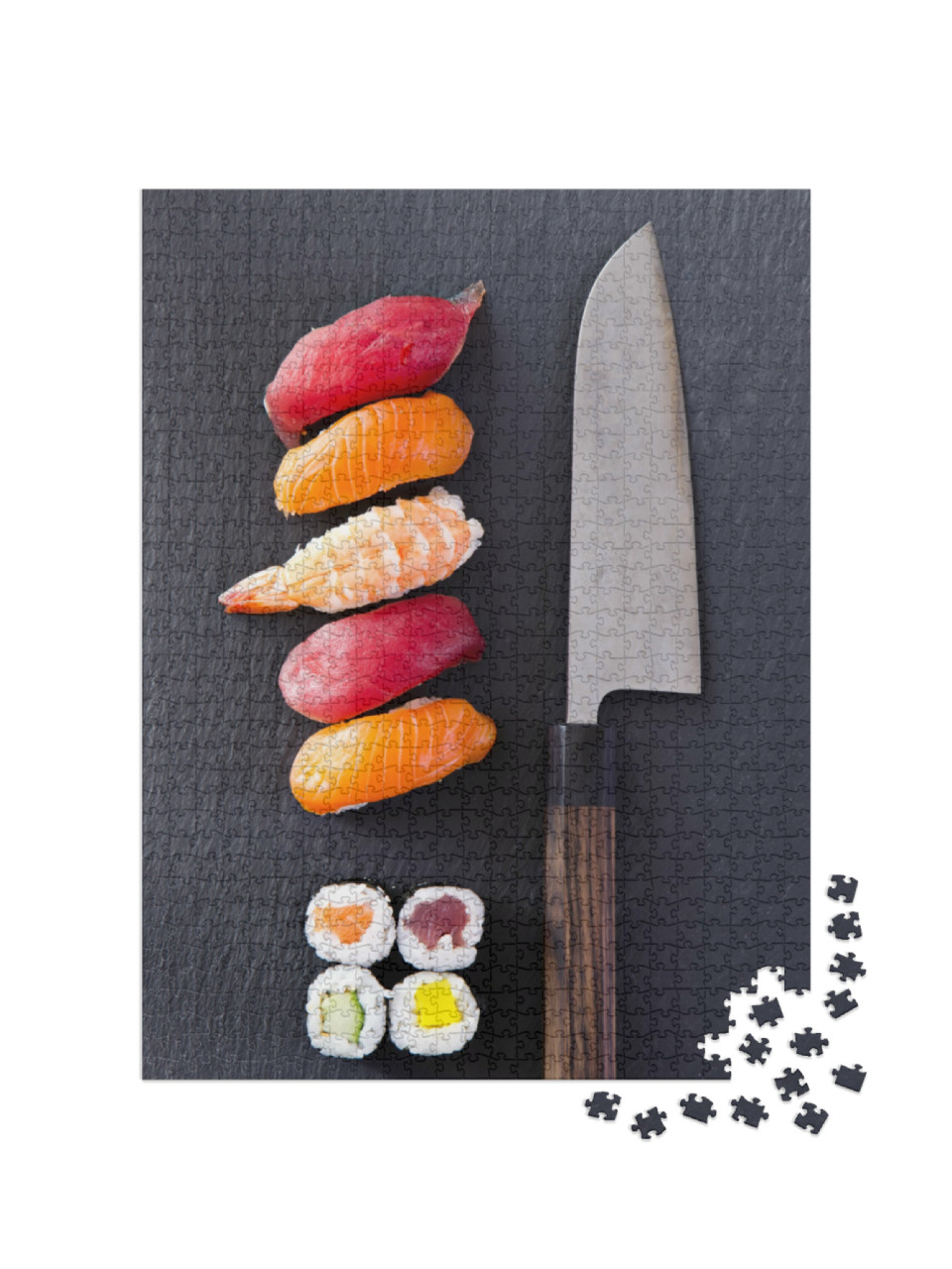 Puzzle 1000 Teile „Sushi mit Santokumesser“