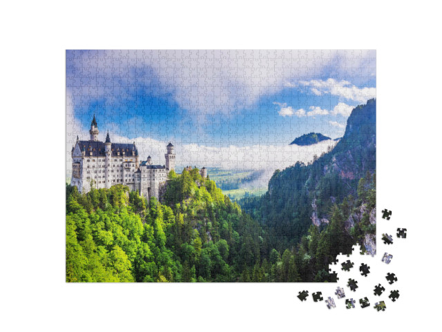 Puzzle 1000 Teile „Schloss Neuschwanstein bei Füssen in Bayern“