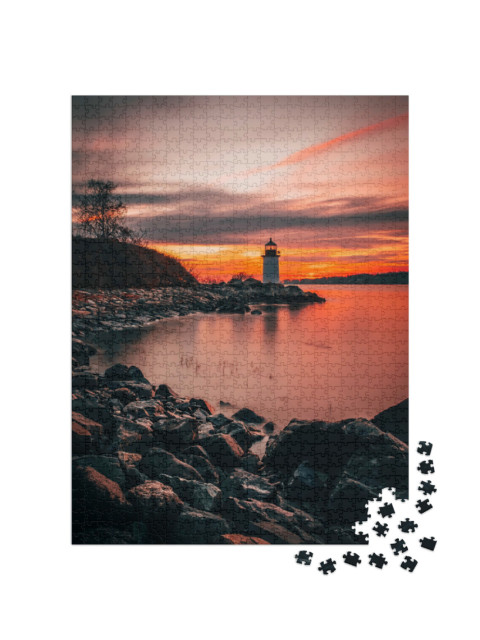 Puzzle 1000 Teile „Leuchtturm bei Fort Pickering, Winter Island“