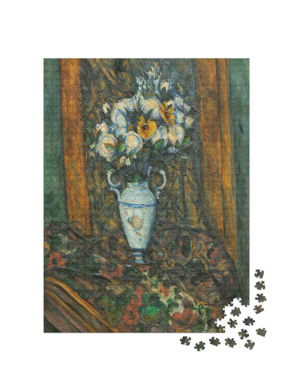 Puzzle 1000 Teile „Paul Cézanne - Vase mit Blumen“