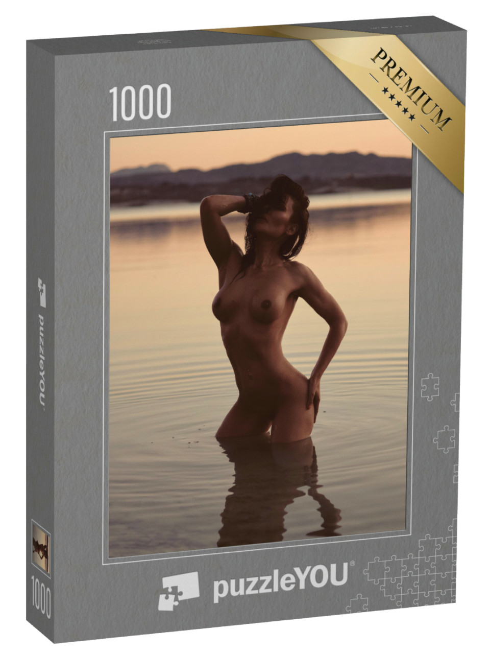 Puzzle 1000 Teile „Erotische Kunst: Nackte Frau im Wasser“