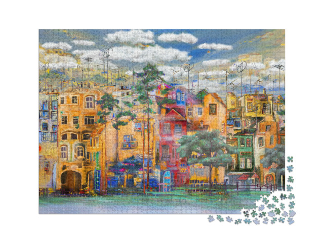 Puzzle 2000 Teile „Ferienort in Italien“