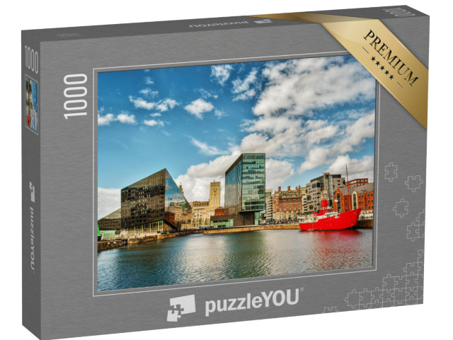 Puzzle 1000 Teile „Gebäude am Mersey in Liverpool, England“