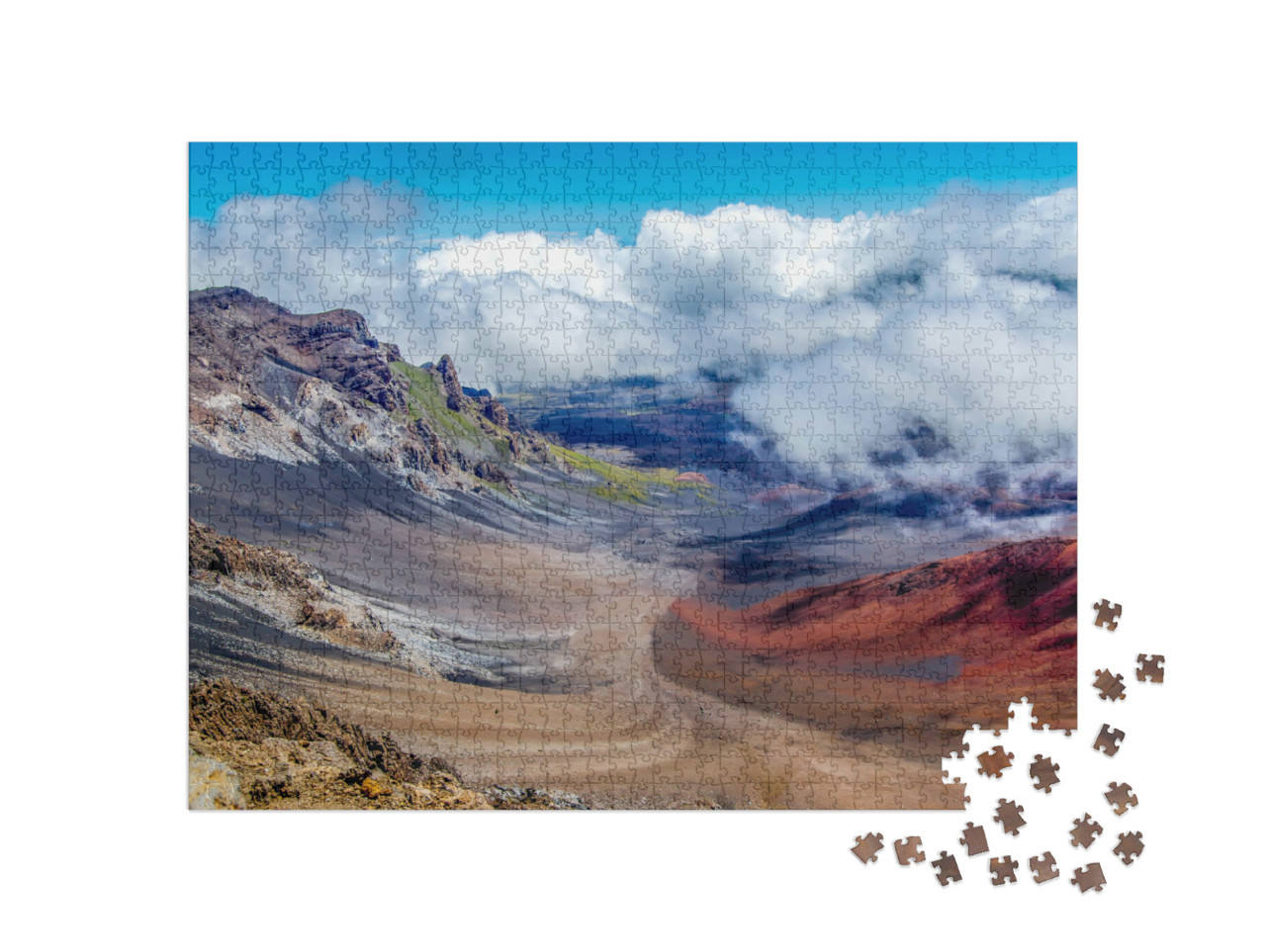 Puzzle 1000 Teile „Vulkankrater im Haleakala National Park auf der Insel Maui, Hawaii“