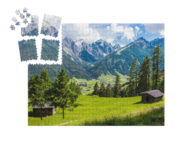 Puzzle „Panoramablick ins Stubaital, Tirol, Österreich“ | SMART SORTED® 1000 Teile