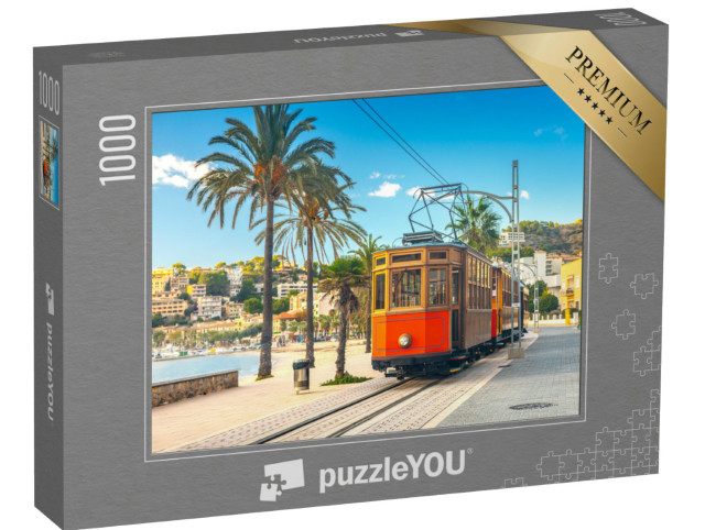 Puzzle 1000 Teile „Berühmte Straßenbahn nach Port de Soller, Spanien“