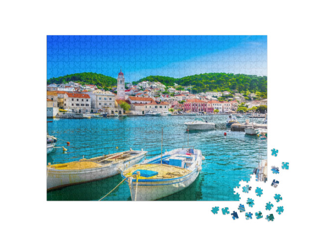 Puzzle 1000 Teile „Pucisca auf der Insel Brac, Kroatien, Europa“