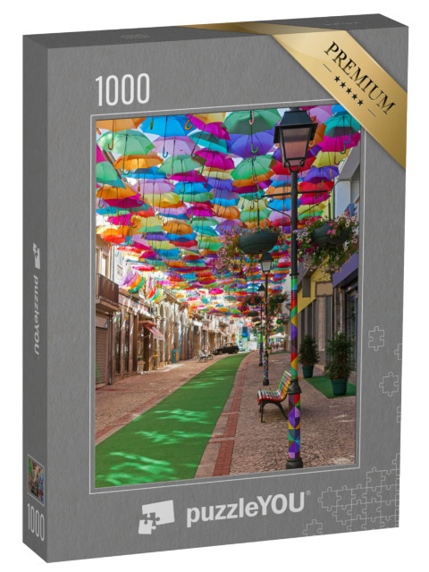 Puzzle 1000 Teile „Umbrella Sky Project in Agueda, Portugal“