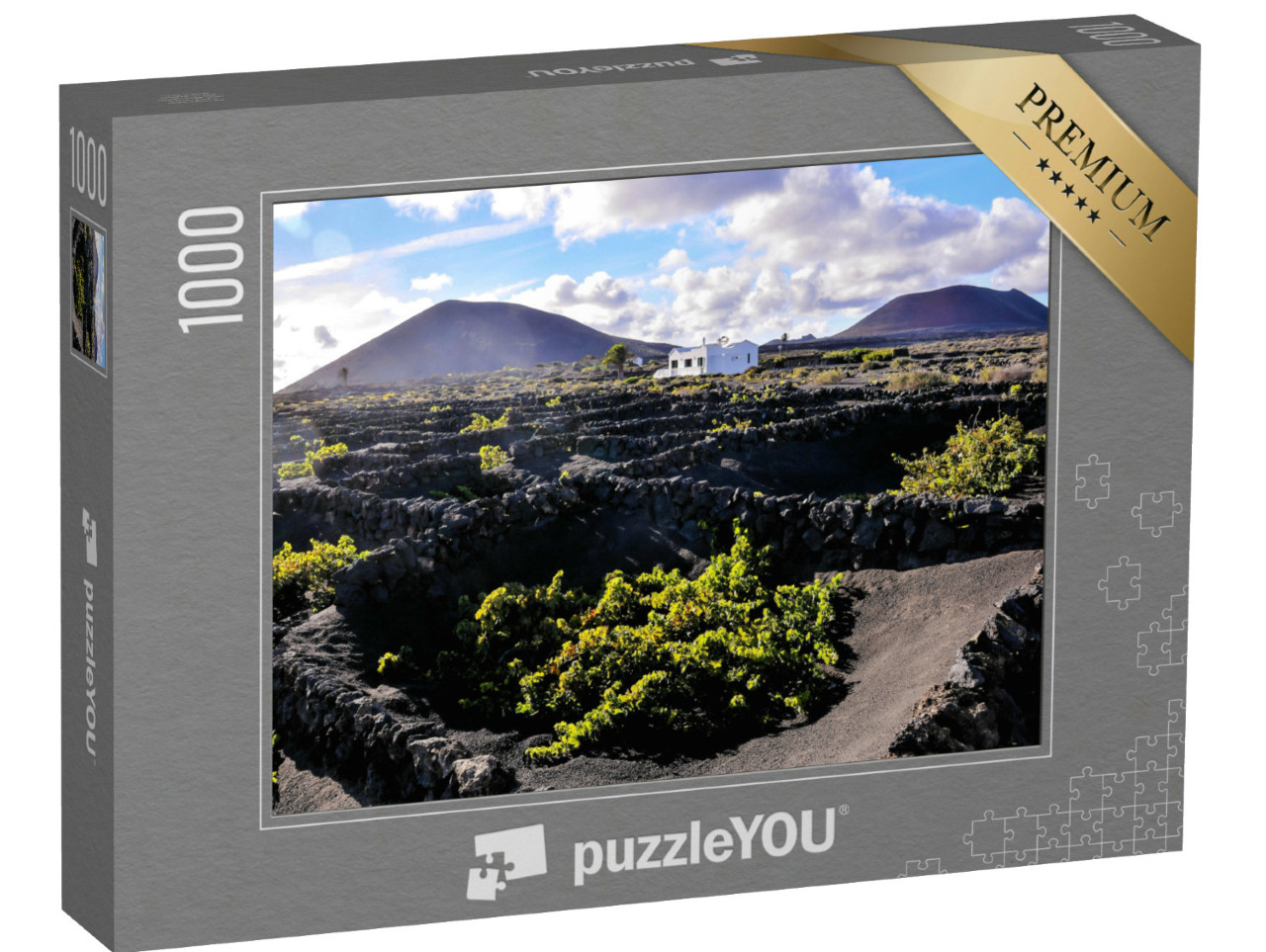 Puzzle 1000 Teile „Weinberge von La Geria, Lanzarote, Kanarische Inseln, Spanien“