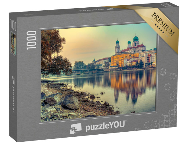 Puzzle 1000 Teile „Passau an einem Herbstabend, Bayern, Deutschland“