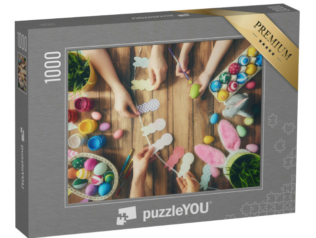 Puzzle 1000 Teile „Basteln für Ostern“