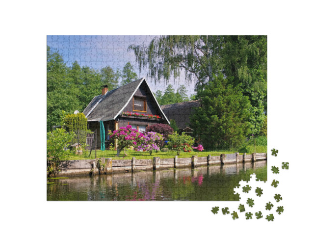 Puzzle 1000 Teile „Spreewaldhaus am Wasser, Brandenburg“