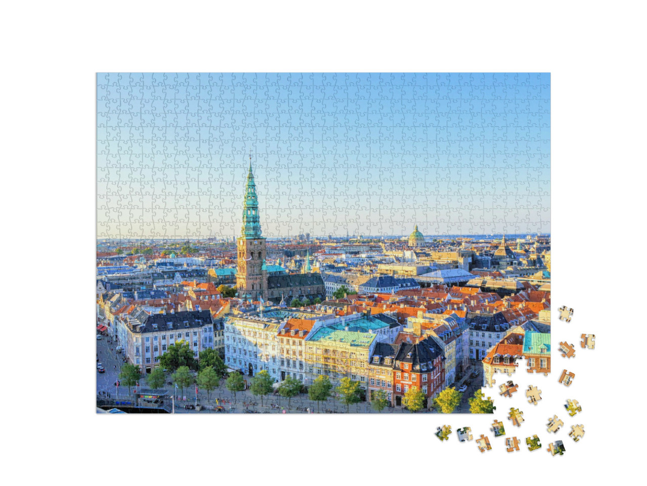 Puzzle 1000 Teile „Landschaft von Kopenhagen, Dänemark“