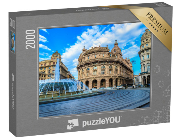 Puzzle 2000 Teile „Piazza De Ferrari Hauptplatz in Genua Italien“
