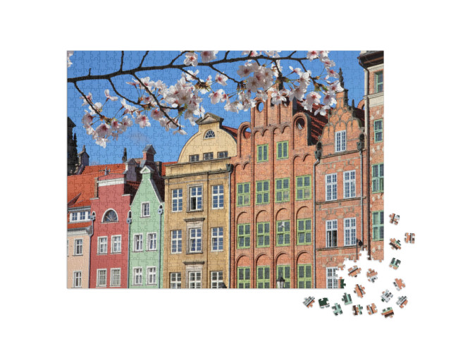 Puzzle 1000 Teile „Kirschblüte in Danzig, Polen“