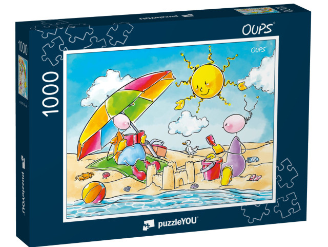 Puzzle 1000 Teile „Oups – Am Strand“