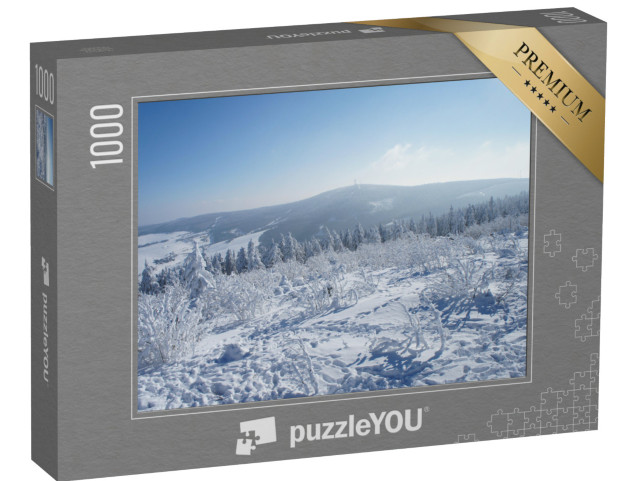Puzzle 1000 Teile „Winterliches Erzgebirge in Sachsen, Deutschland“