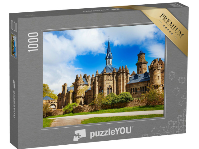 Puzzle 1000 Teile „Kirche und Befestigungsanlagen der Löwenburg, Kassel, Deutschland“