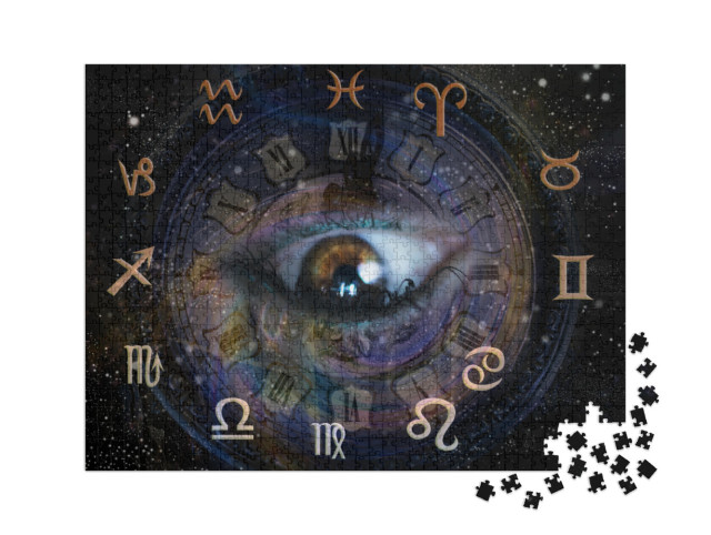 Puzzle 1000 Teile XXL „Astrologie, zwölf Tierkreiszeichen“