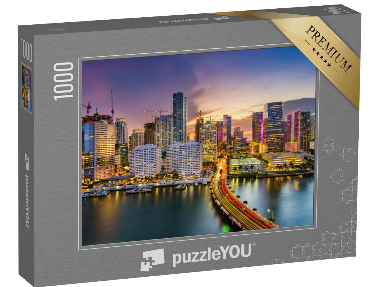Puzzle 1000 Teile „Die Skyline von Miami, Florida, USA“