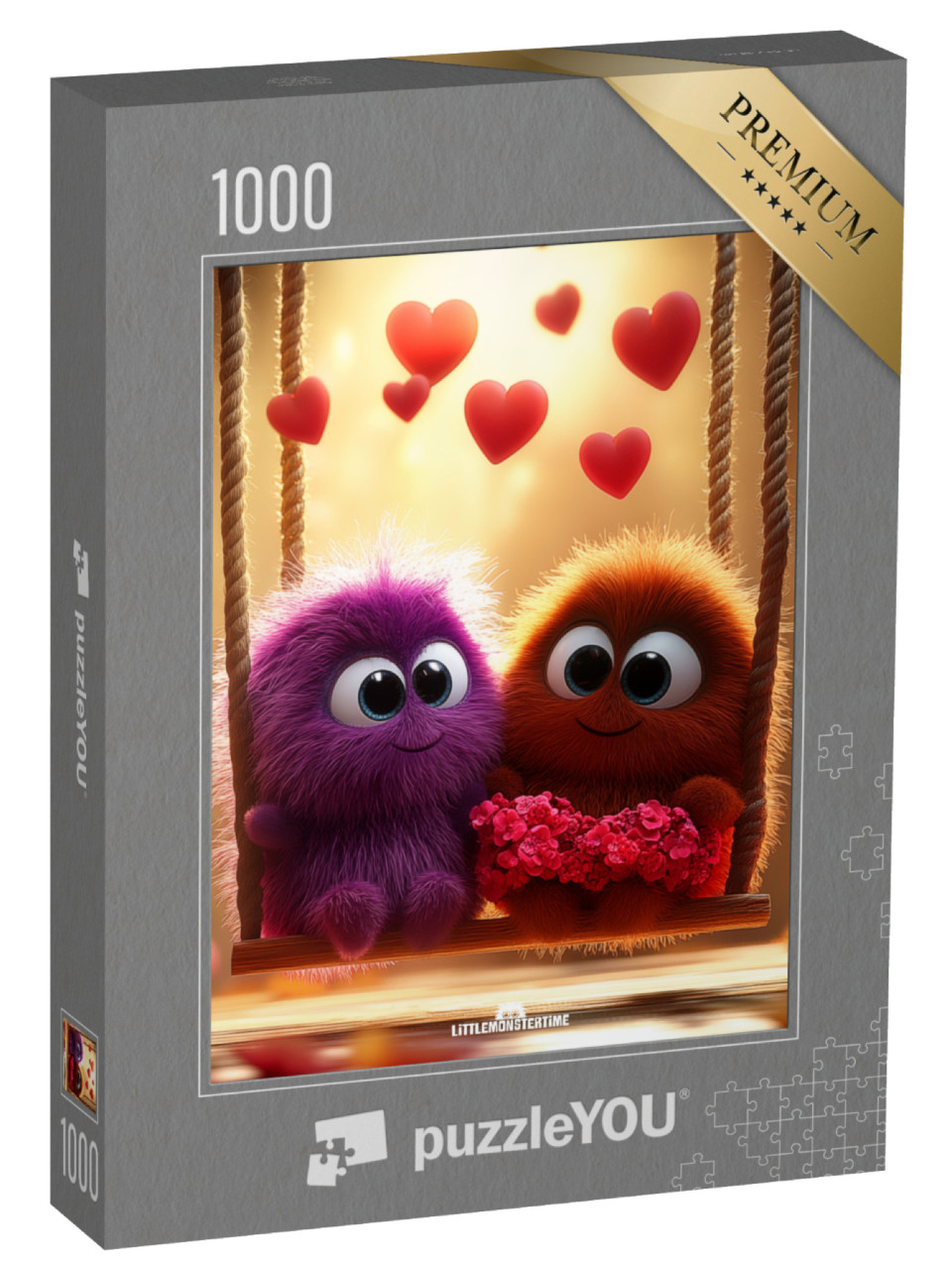 Puzzle 1000 Teile „LITTLEMONSTERTIME: Fuzz and Puff“