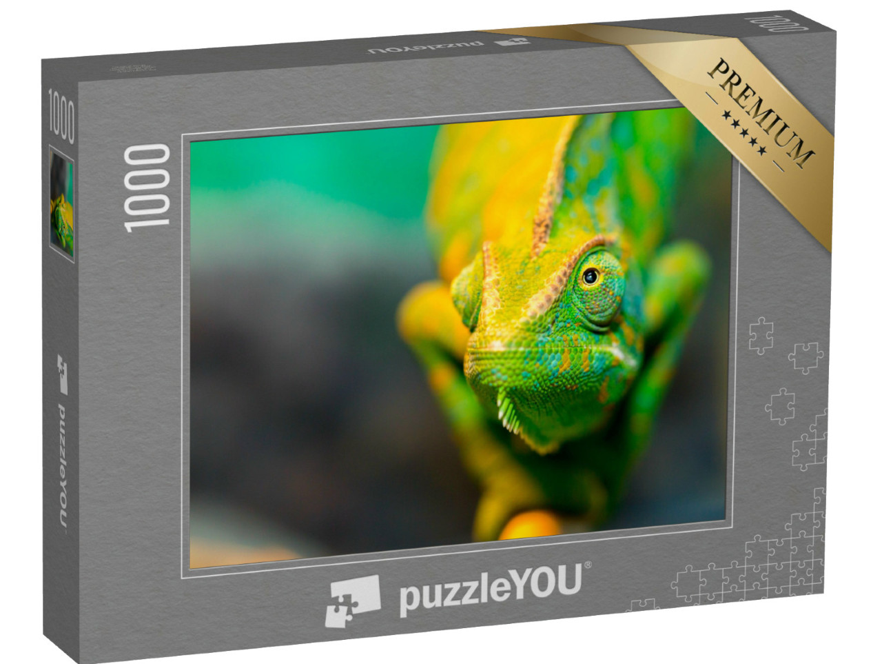 Puzzle 1000 Teile „Chamäleon, Nahaufnahme“