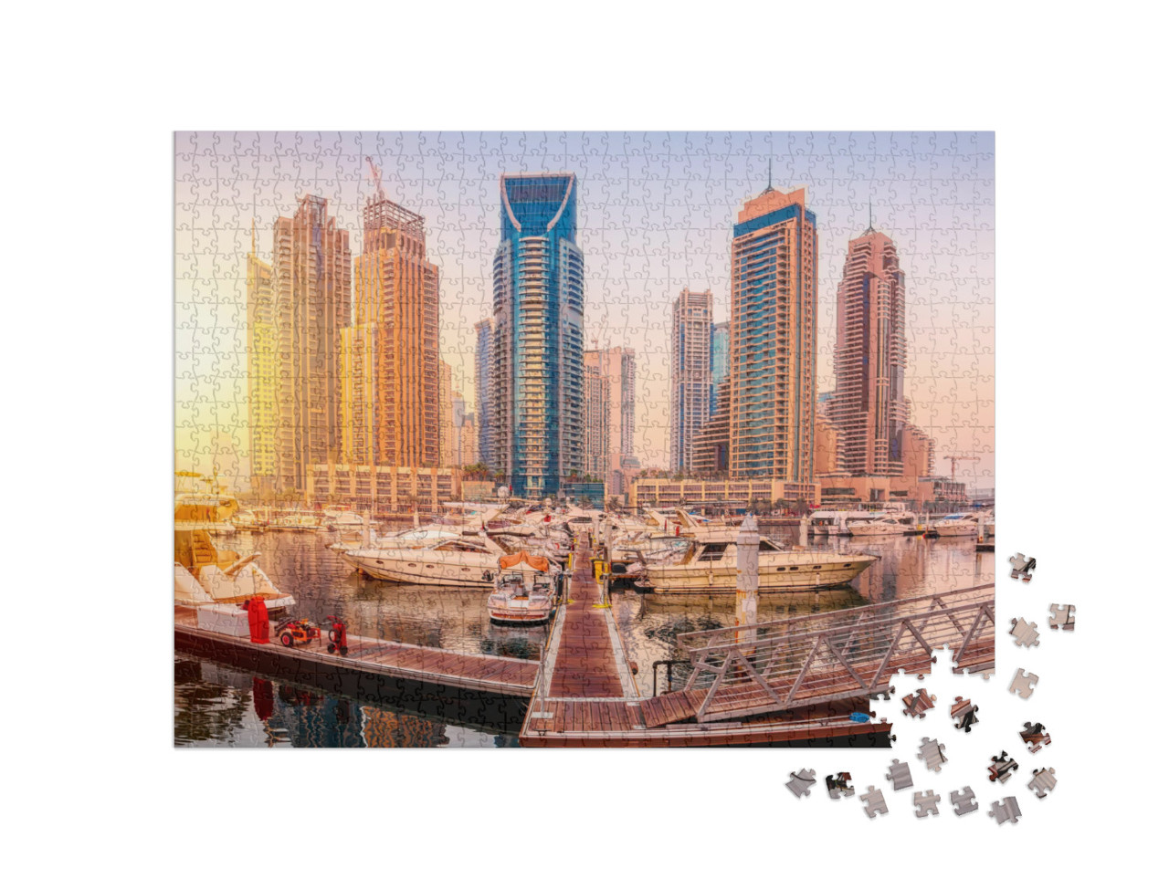 Puzzle 1000 Teile „Dubai Marina in den Vereinigten Arabischen Emiraten“
