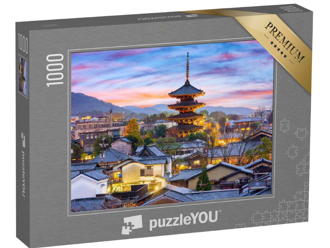 Puzzle 1000 Teile „Historischer Stadtteil Higashiyama, Kyoto, Japan“