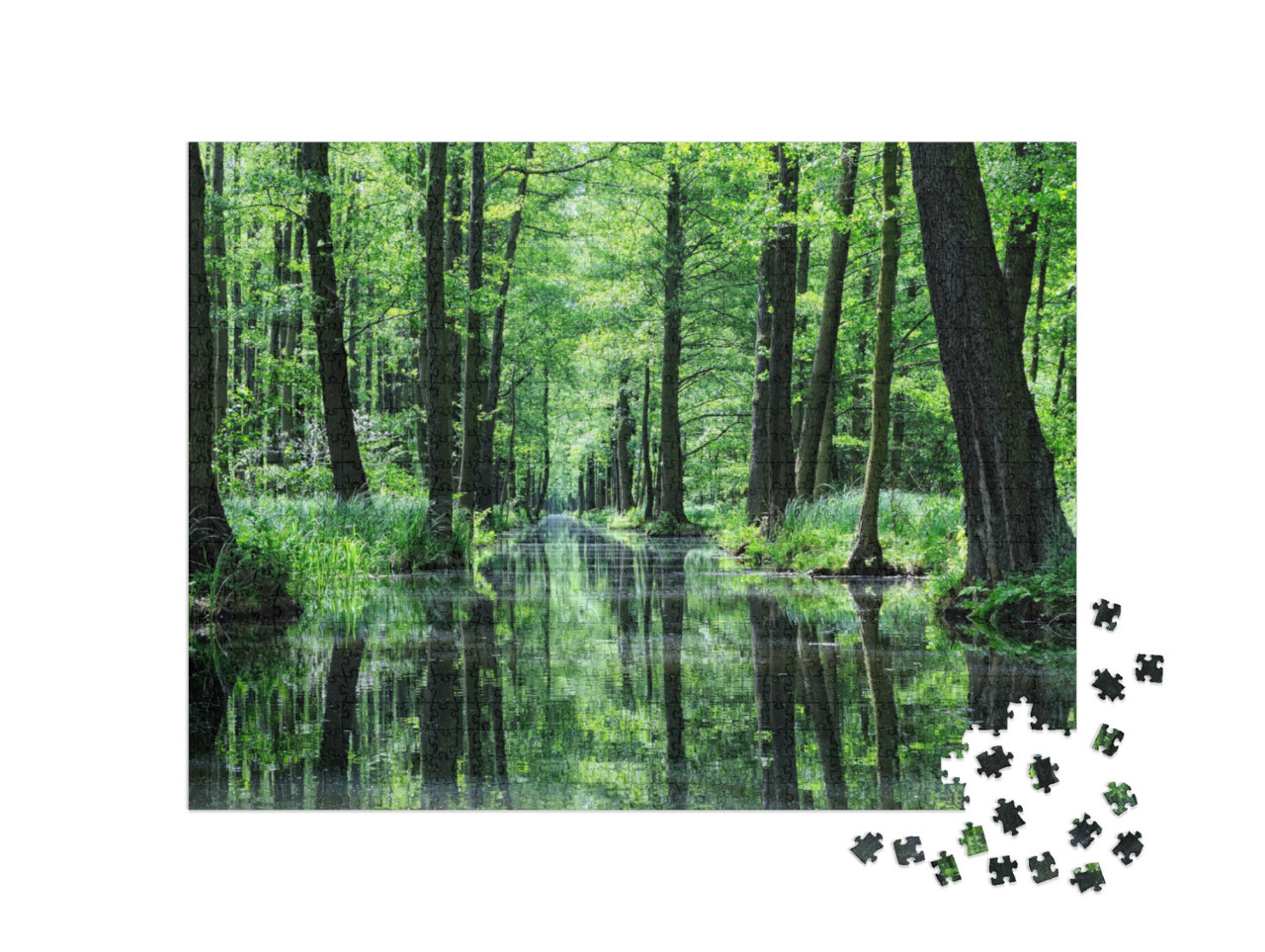 Puzzle 1000 Teile „Spreewald-Kanal, Deutschland“