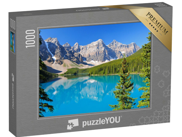 Puzzle 1000 Teile „Türkisfarbener Lake Moraine, Kanada“