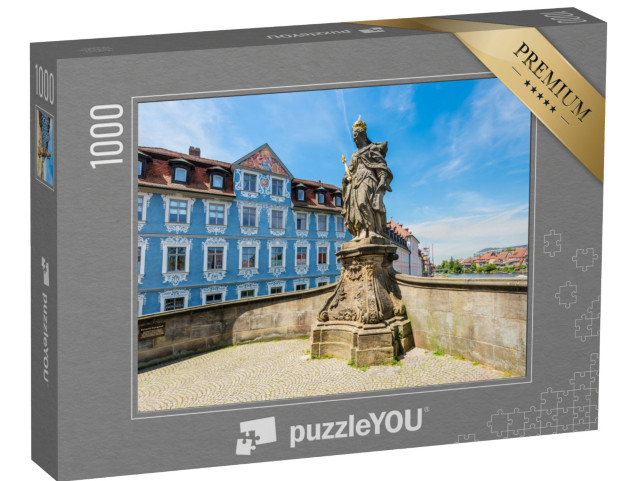 Puzzle 1000 Teile „Statue der Hl. Kunigunde an der Regnitz, Bamberg, Deutschland“