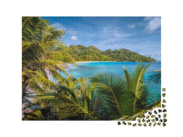 Puzzle 2000 Teile „Exotisches Strandparadies auf der Insel Mahe, Seychellen“