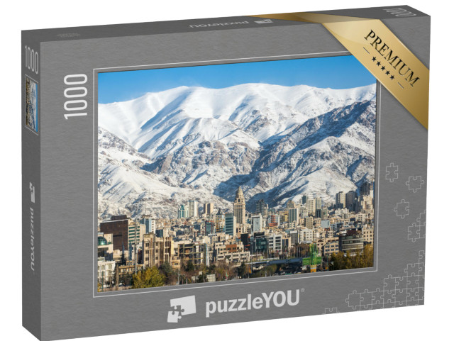 Puzzle 1000 Teile „Teheran und Alborz-Gebirge im Winter, Iran“